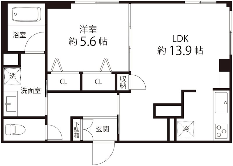 Sun West 間取り図