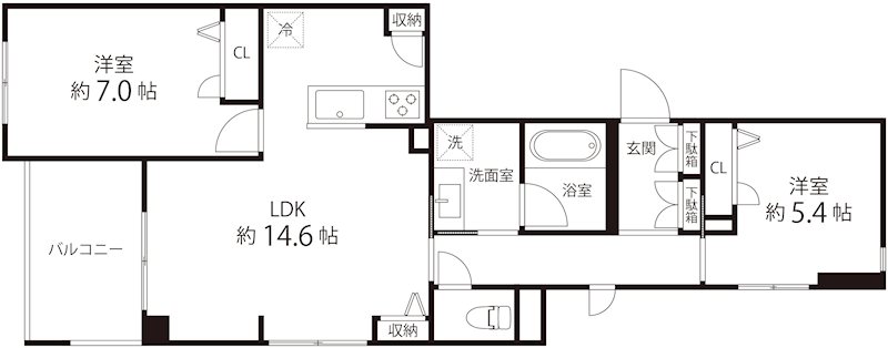 Sun West 間取り図