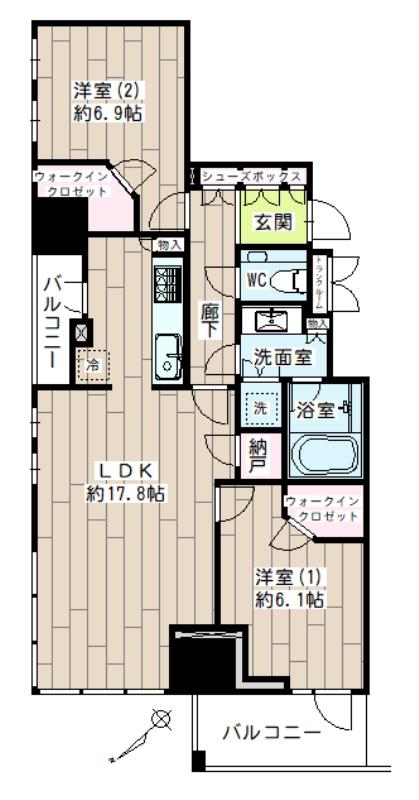 プラウドタワー渋谷 間取り図