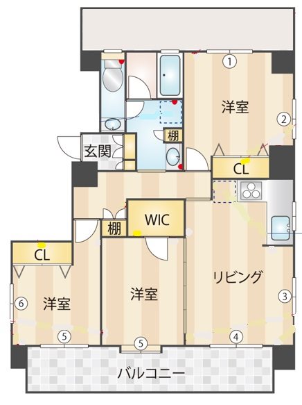 パルムアベニュー新高円寺 間取り図