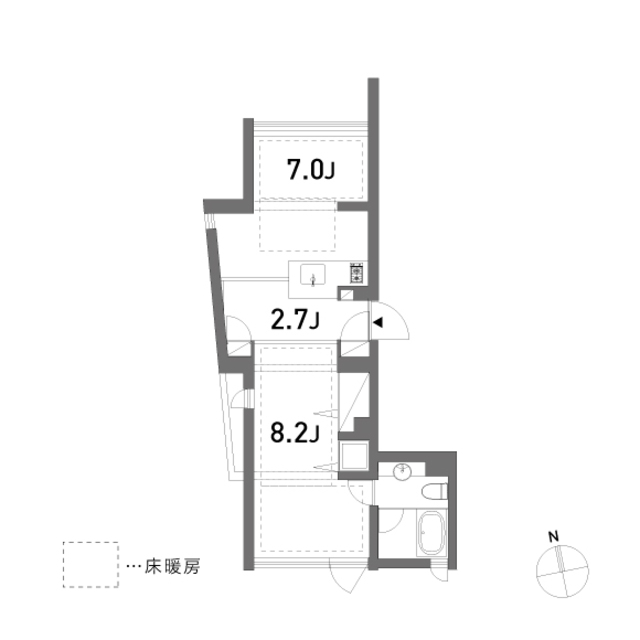 apartment nonet 間取り図