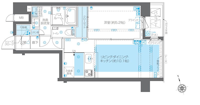ZOOM広尾 506号室 間取り
