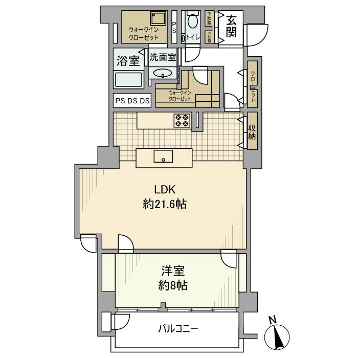 渋谷美竹ハイム 203号室 間取り