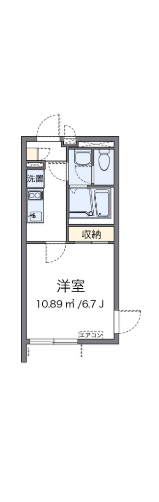 クレイノ笹塚南山 103号室 間取り
