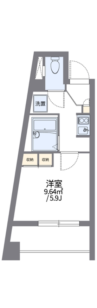 レオパレスＩＫＥＢＵＫＵＲＯ 303号室 間取り