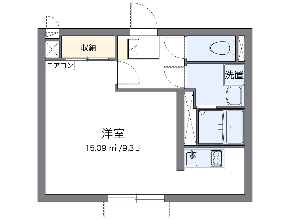 クレイノｍａｓａｏ 101号室 間取り