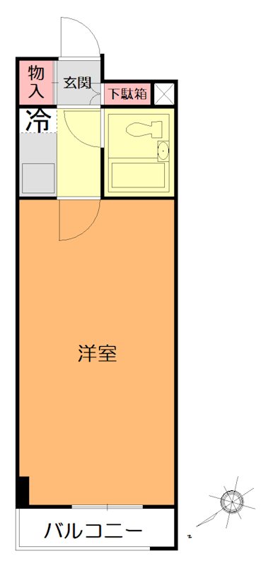 ソフィア六本木 103号室 間取り