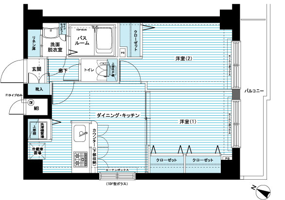 トーシンフェニックス笹塚駅前弐番館 1105号室 間取り