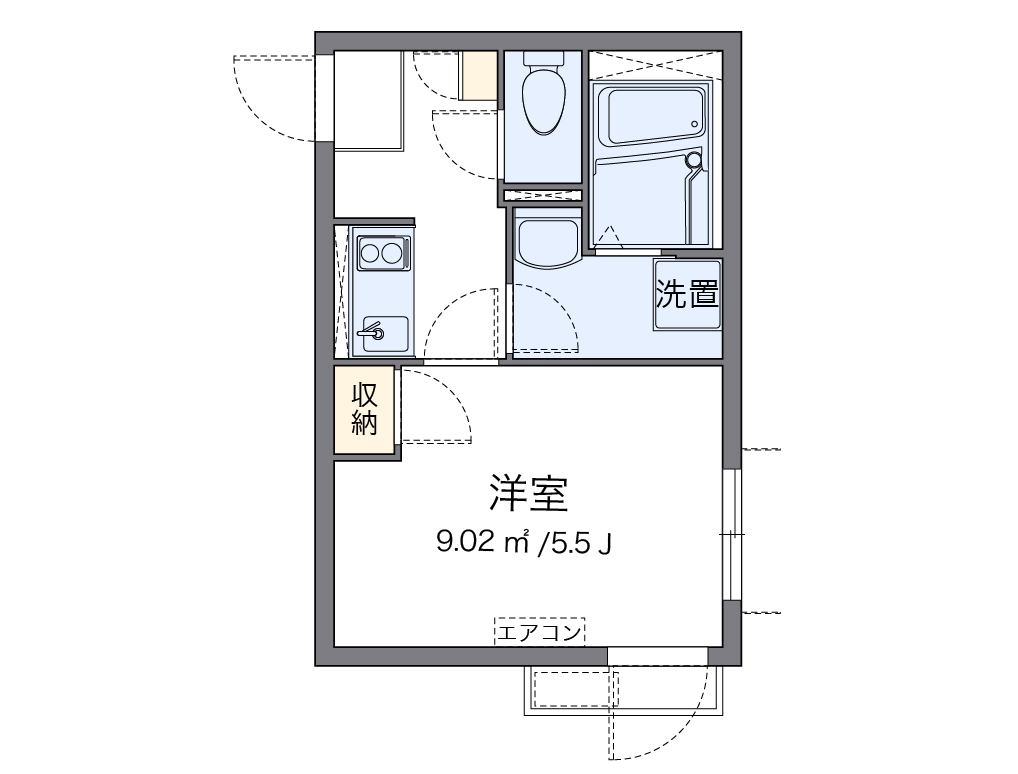 クレイノニューセイワハイツ 203号室 間取り