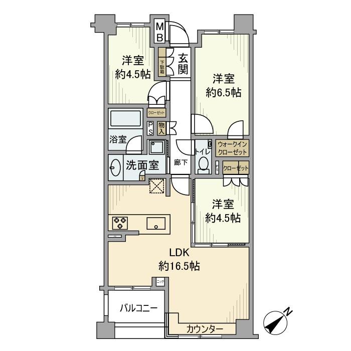 プレミスト浜田山 204号室 間取り
