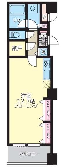 o-cube  302号室 間取り
