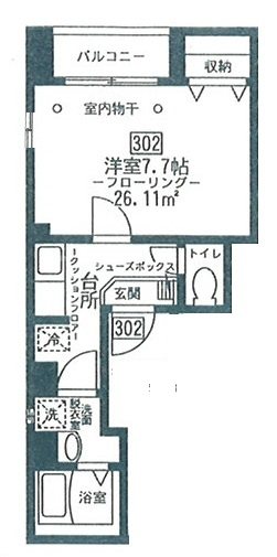 エスパシオ   302号室 間取り