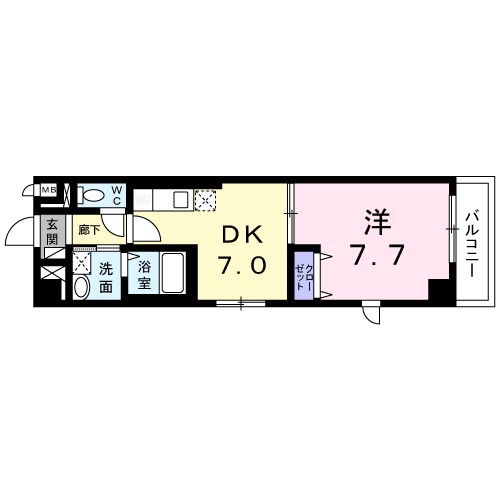 クレオス成城 303号室 間取り