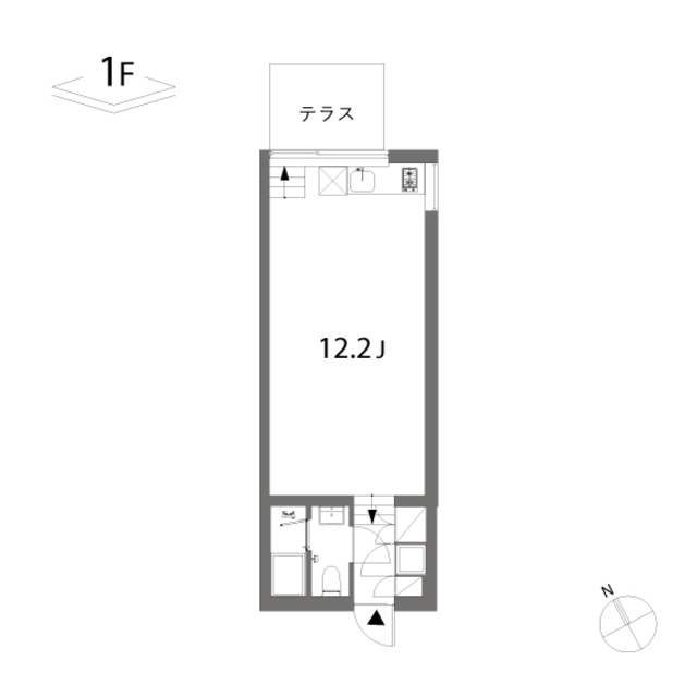 KAMIUMA PLACE 107号室 間取り