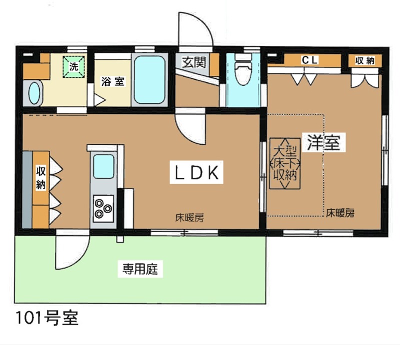 ガーデンコート浜田山 101号室 間取り