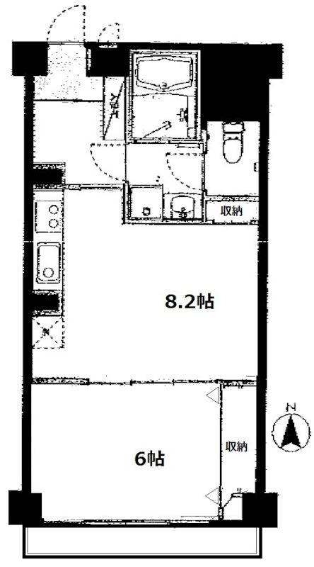 須賀マンション 602号室 間取り