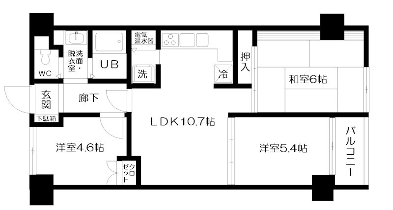 シティハウス西大久保 1202号室 間取り
