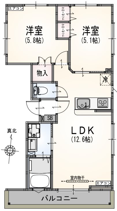 サンライズ中野江原町 間取り図