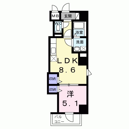プラムツリー神楽坂 301号室 間取り