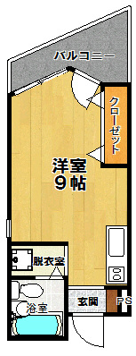 クレール弥生 101号室 間取り