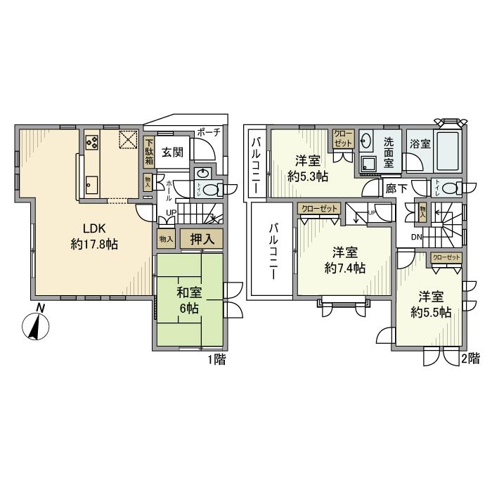 北烏山戸建 間取り