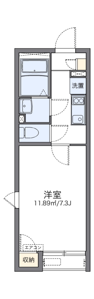 レオネクストウエスト早稲田 201号室 間取り