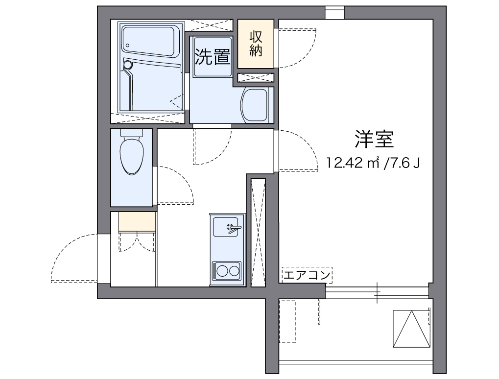 クレイノリヒト 401号室 間取り