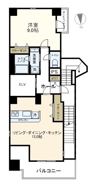 Etervo新大久保 501号室 間取り