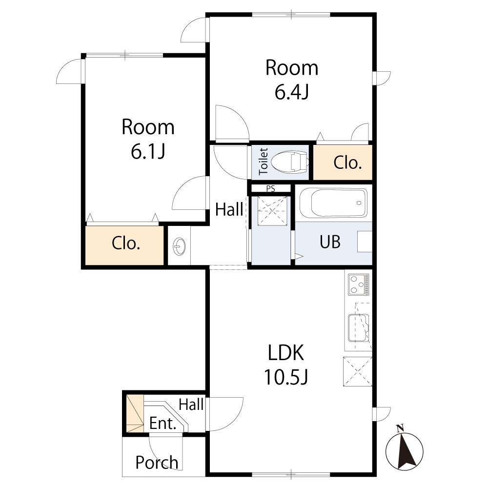 ライズ砧 102号室 間取り