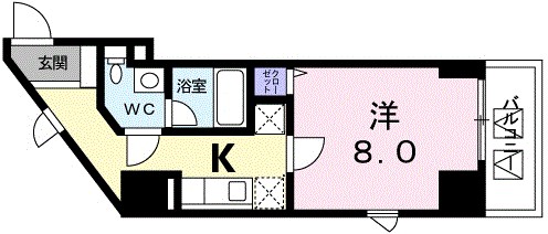 広尾ビューヒルズ 705号室 間取り