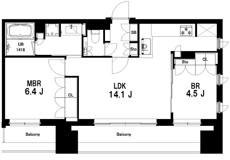 中目黒ウエスト 701号室 間取り