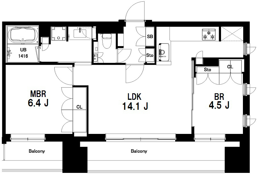 中目黒ウエスト 間取り図