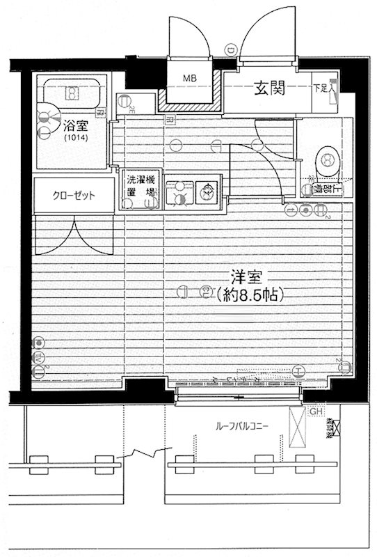 メインステージ不動前 802号室 間取り