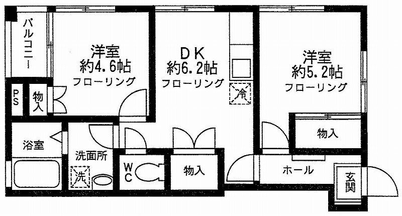 サンライズ荻窪  202号室 間取り