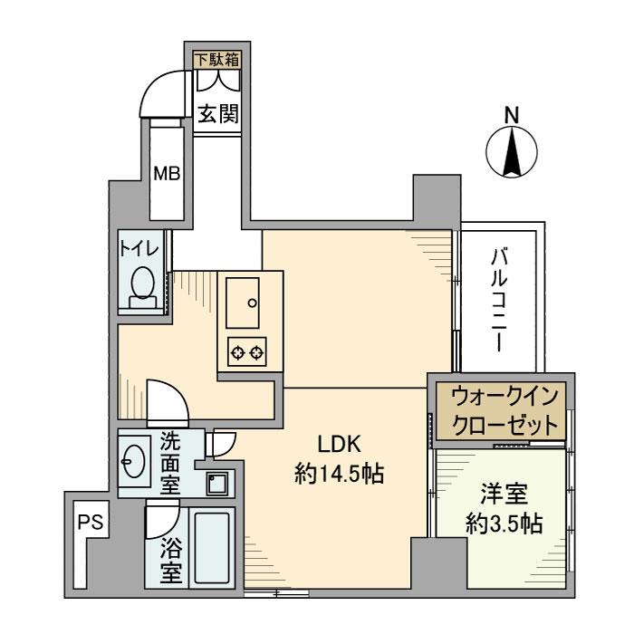 インペリアル六本木１号館 410号室 間取り