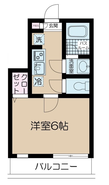 フェリーチェ神泉 202号室 間取り