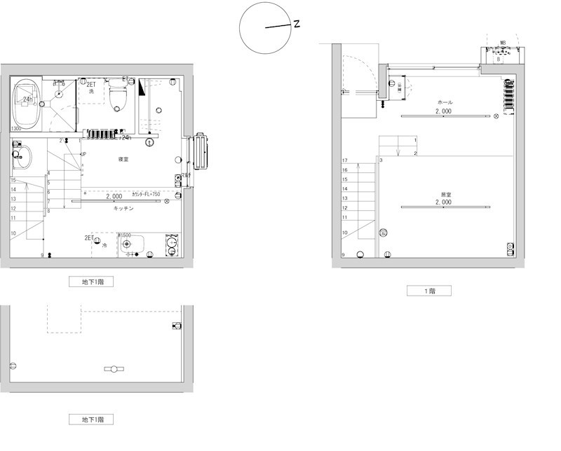 CLANNAD-B 102号室 間取り