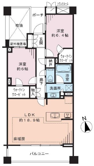 プラウド蘆花公園 408号室 間取り