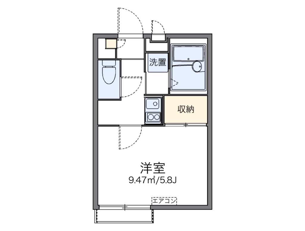 レオパレス大原Ｂ 間取り図