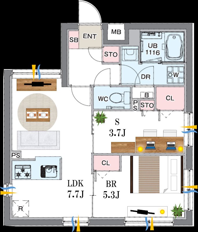 プラティーク品川中延 102号室 間取り