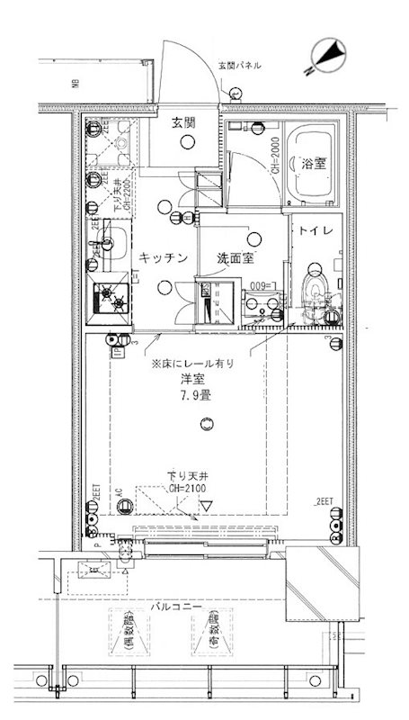 ブリリアタワー浜離宮 807号室 間取り