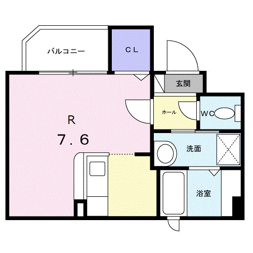 ＡｍａｒｅＭａｔｕｍｉｚａｋａ 102号室 間取り