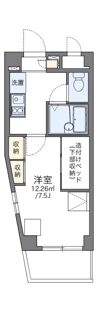 レオパレスユリパレス柏木 201号室 間取り