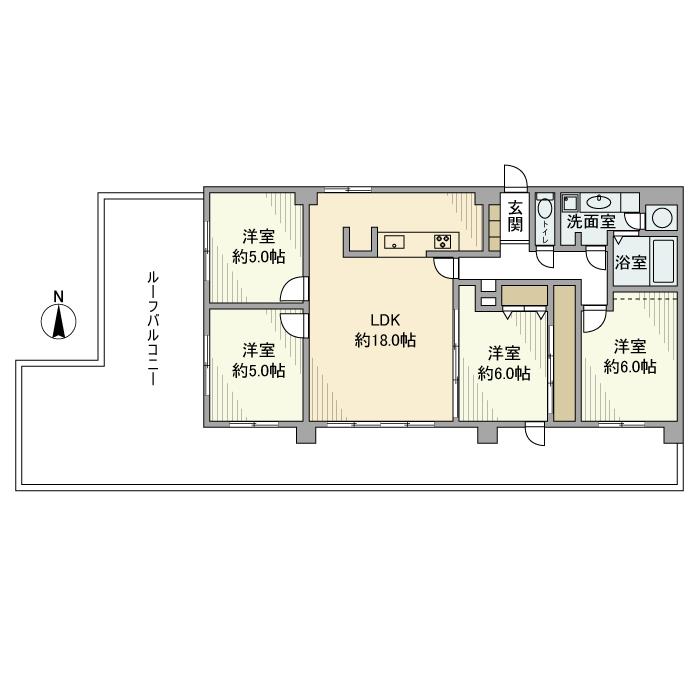 グリーンキャピタル神楽坂 503号室 間取り