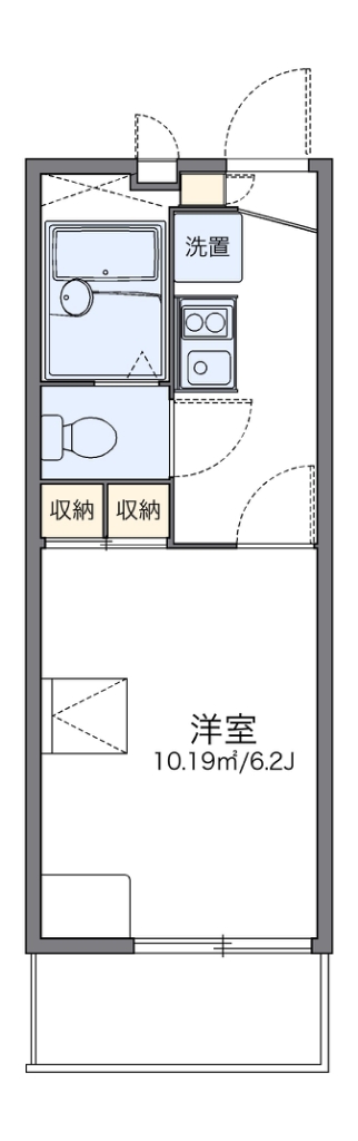 レオパレス要 203号室 間取り