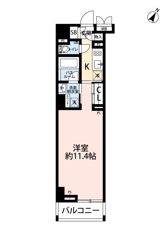 ZOOM渋谷神山町 305号室 間取り