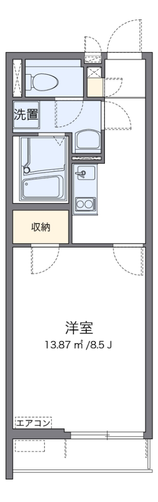 クレイノチガヤ 202号室 間取り