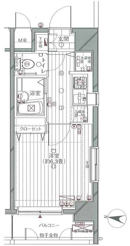 ルモンド南麻布 508号室 間取り