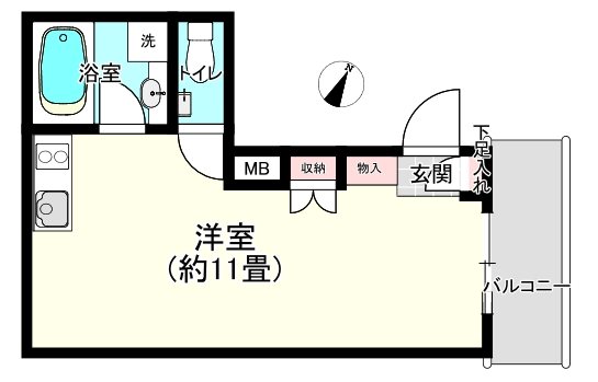Ｍｏｄｅｌｉａ　Ｂｒｕｔ表参道 006号室 間取り