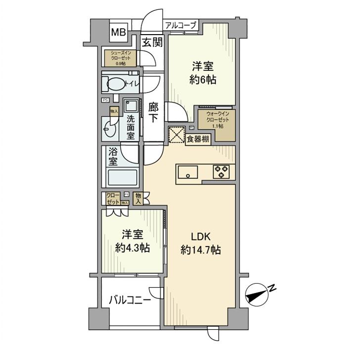 ジオ市谷仲之町 間取り図